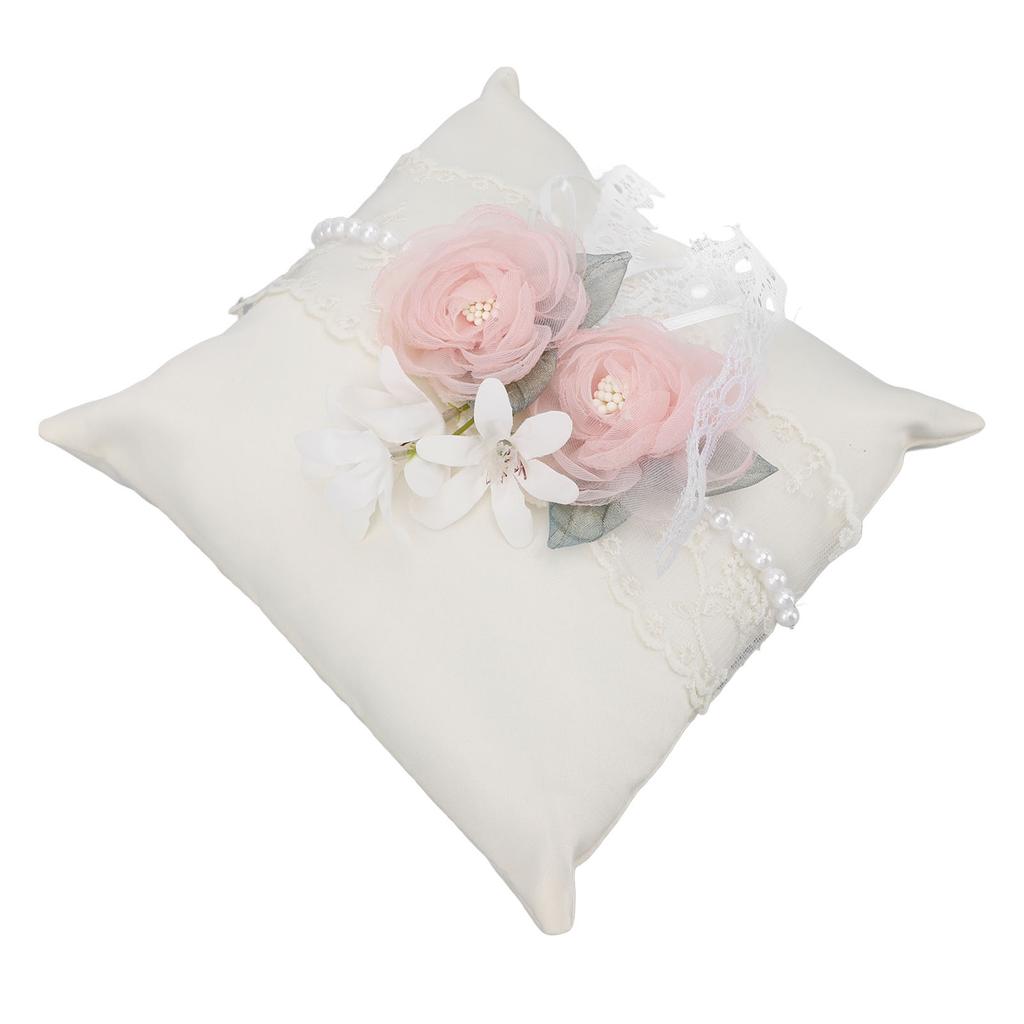 Mini Bryllupspute Blomst Dekorativ Bryllup Forlovelse Utstilling Bærerpute for Seremoni