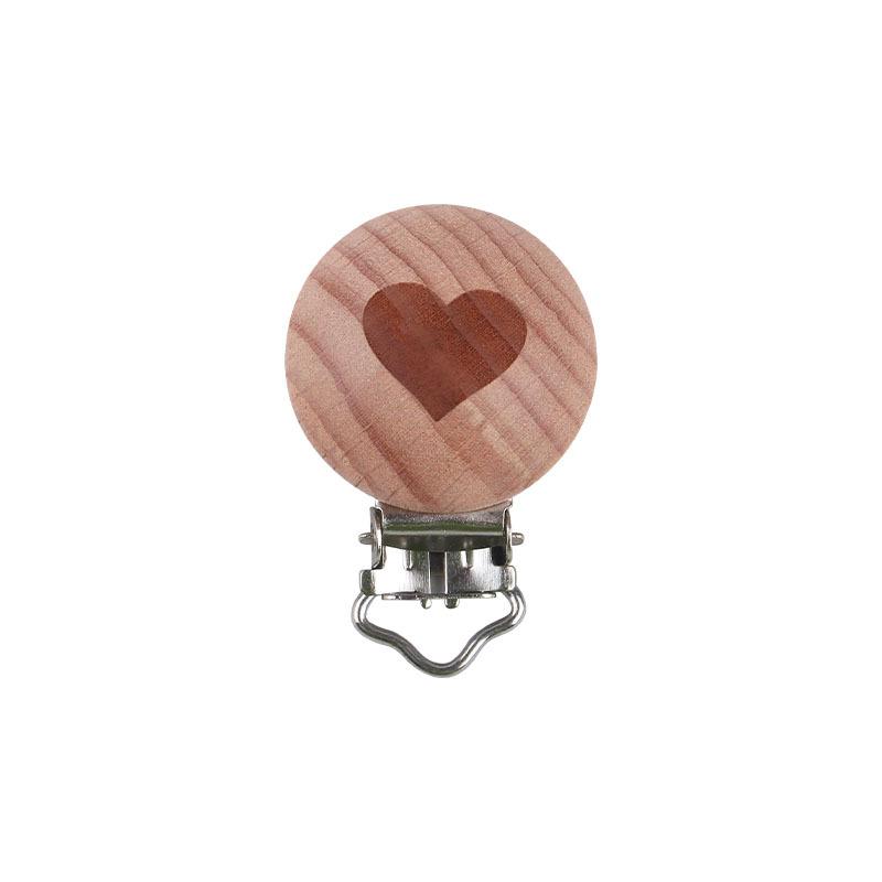 5Pcs/Lot 9 Style Fish Rabbit Butterfly Shape Beech Wooden Clips Metal Bracket for Baby Pacifier Clips Chain Holder Accessories