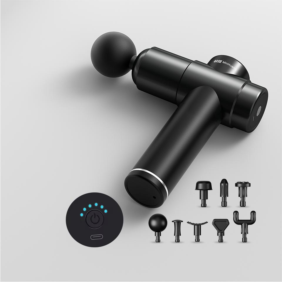 

Портативный кнопочный фасциальный пистолет для глубокого массажа тканей, мини-легкое и регулируемое по скорости массажное оборудование, подходящее для тела Type C Charge