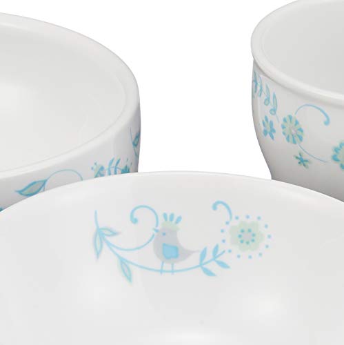 OGISO Sarasa Blue 3-Piece Reinforced Porcelain Dishware Set (Dishwasher and Microwave Safe) Sarasa Blue S SET-0061