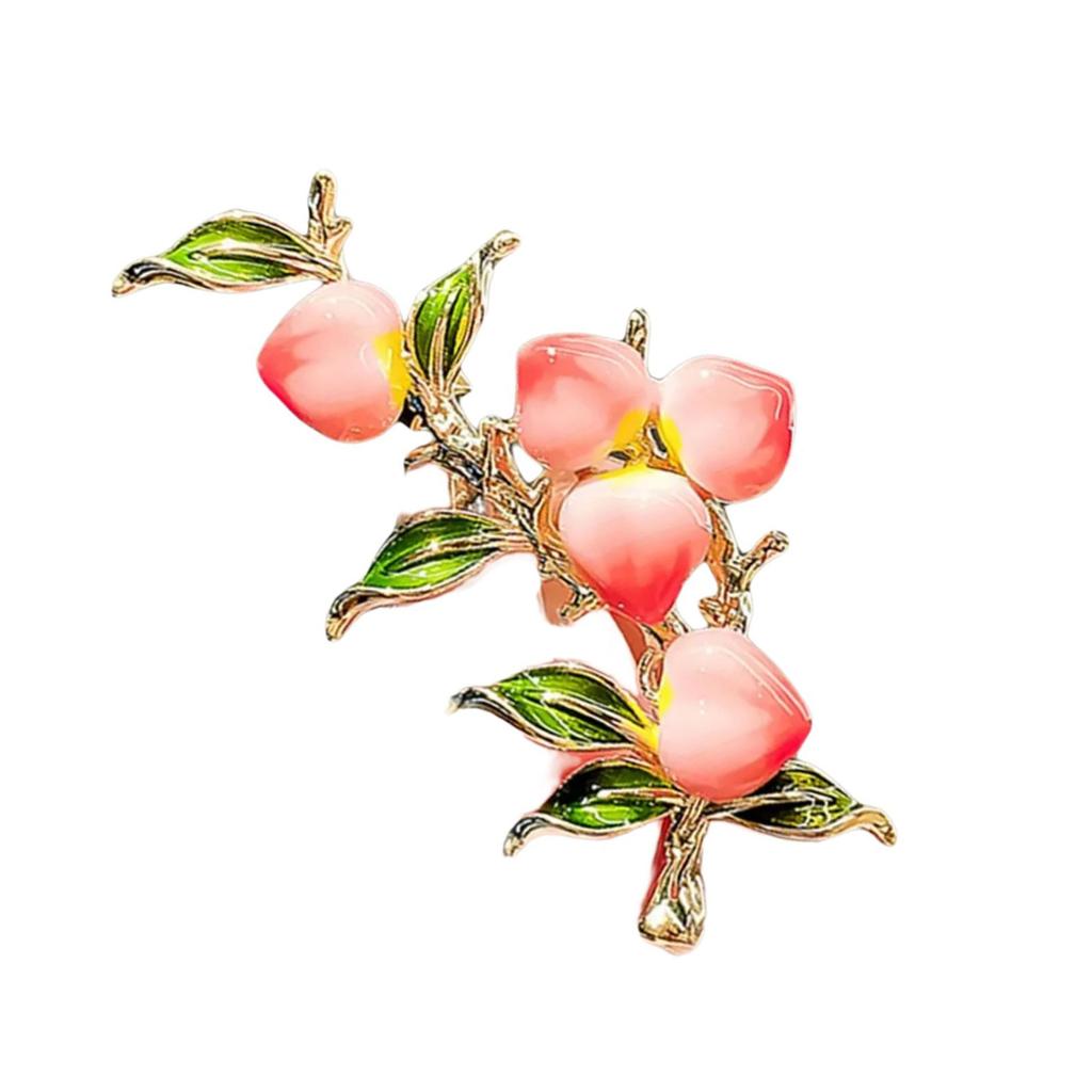 Enamel Animal Brooch Women Flower Lapel Pin Wedding Party Corsage Jewelry Fruit Brooch Suitable for Various Occasion