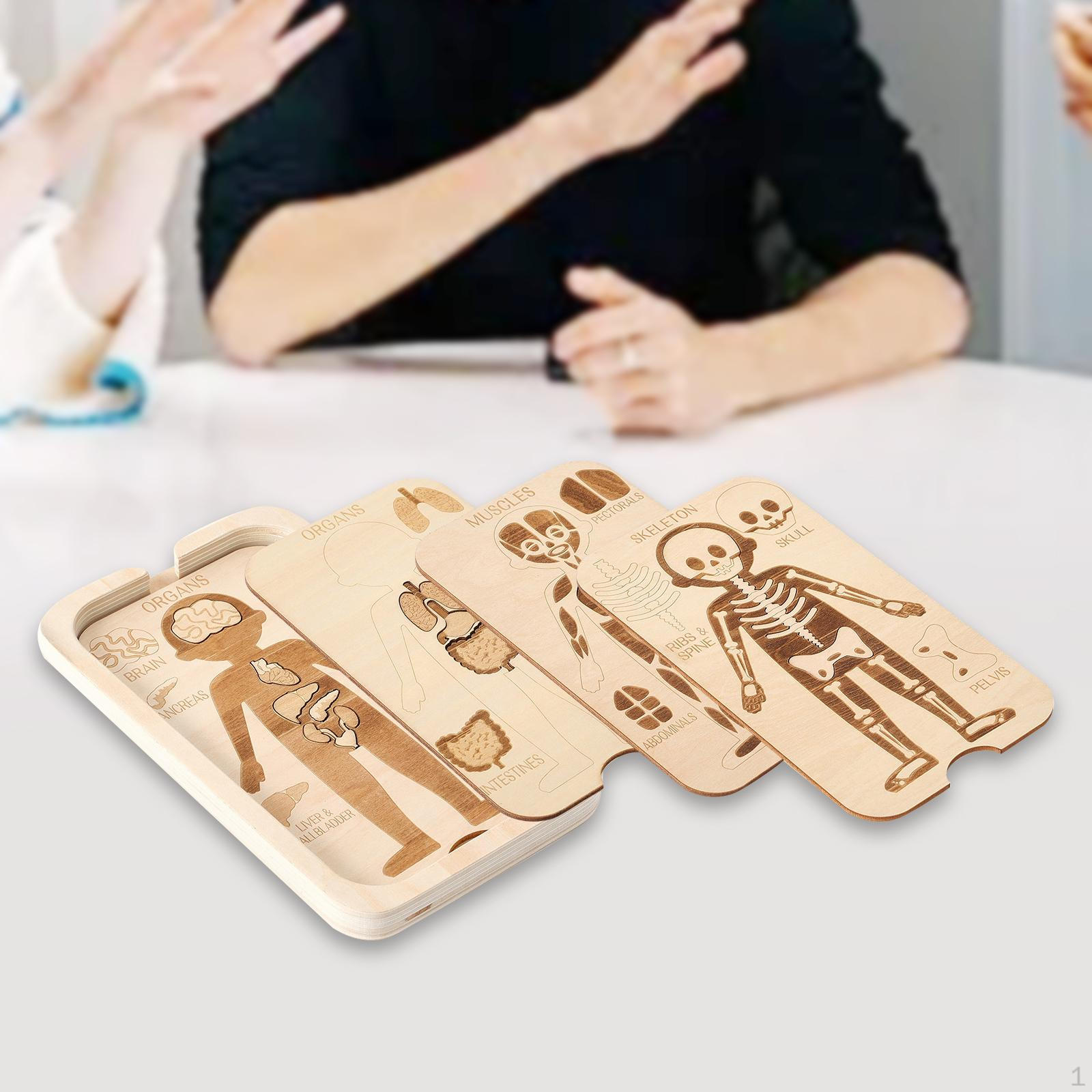 

Деревянный Пазл для Тела Развивающая Игрушка Легкий Декоративный 4 Слоя для Дома День Защиты Детей Дети