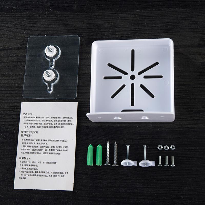 

1 Set No Drill Adhensive Mini Security Camera Baby Monitor Small Items Storage Support Holder Stand Acrylic Wall Mount Floating білий