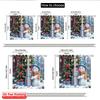 2pcs 2D Flat Printing Merry Christmas Party Curtains Cute Snowman Christmas Gift Polyester Without Electricity Party Decorations