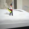 Painted 1/64 Skiing Figures,Tiny People Layout Diorama Toys, Landscape Decor Supplies