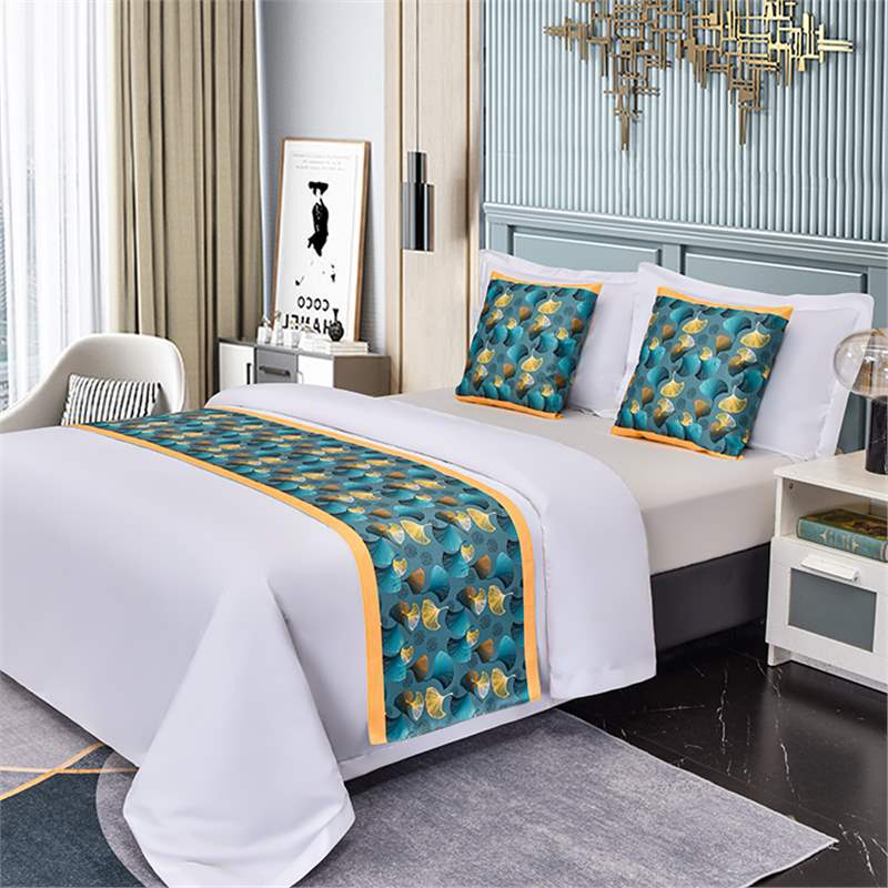 Landscape Painting Bed Flags Bedroom Decoration Bed End Scarf Hotel Household Dustproof Decorative Cloth Home Textiles Household Goods Pillow Cover