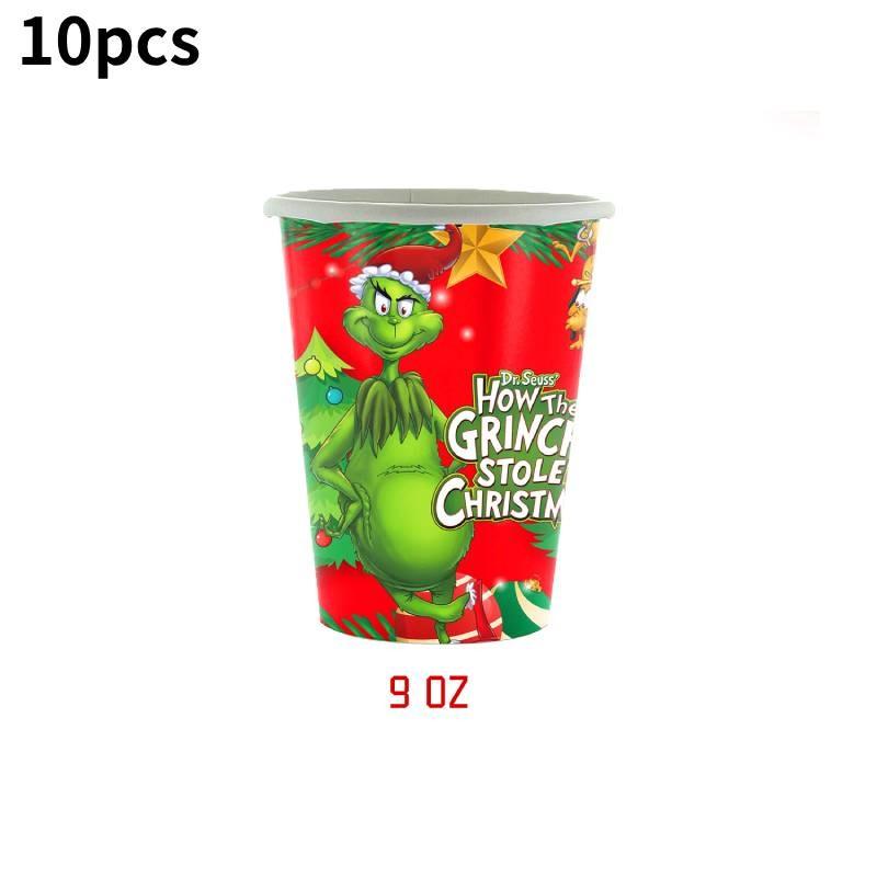 The Christmas Themed Party Decorations Supplies Set Plates Napkins Cups