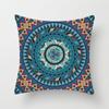 Household Stitching Colorful Mandala Printed Pillow Cover Bedroom Sofa Cushion Peach Leather Velvet Cushion Cover