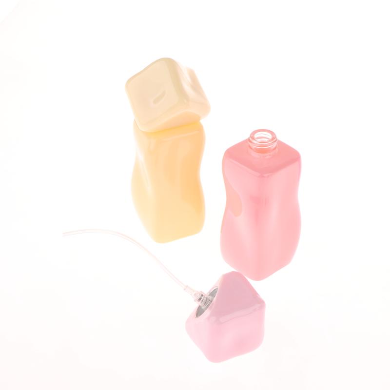 1 ks 30ml plnitelná lahvička na parfémový sprej skleněná prázdná přenosná lahvička na parfém pro ženy makronková nádobka na hydrataci make-upu