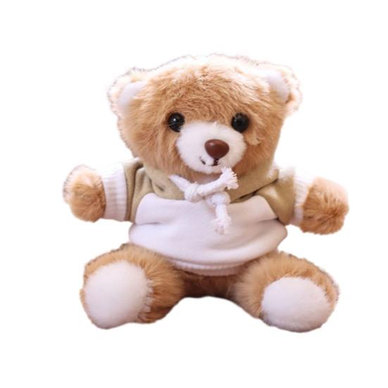 

Кукольный кулон брелок Мультяшный медведь в толстовке Плюшевый брелок Держатель для ключей от машины Подвеска Аксессуары для рюкзака кофейный