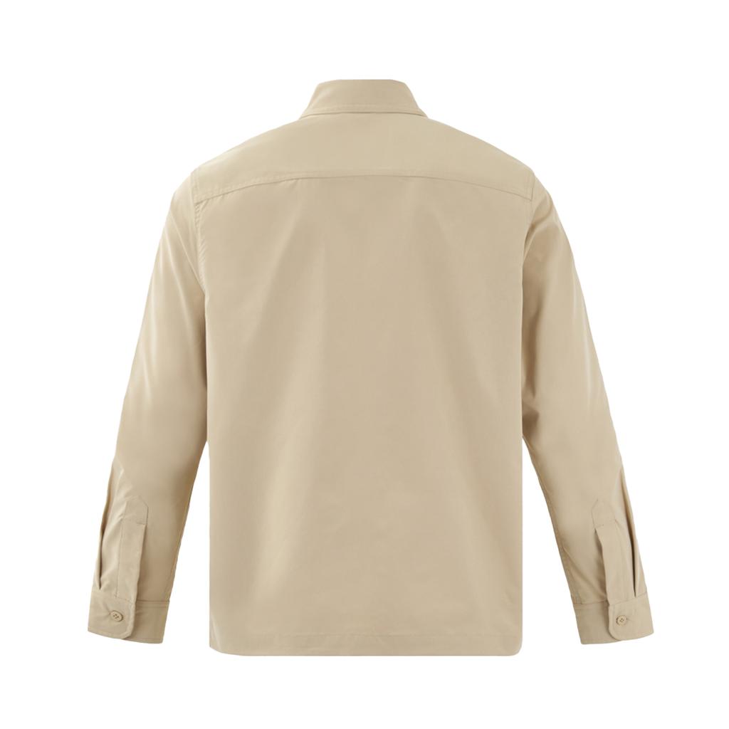 Timberland Logo Versatile Work Long Sleeve Shirt Unisex shirts Beige A418F-Y94