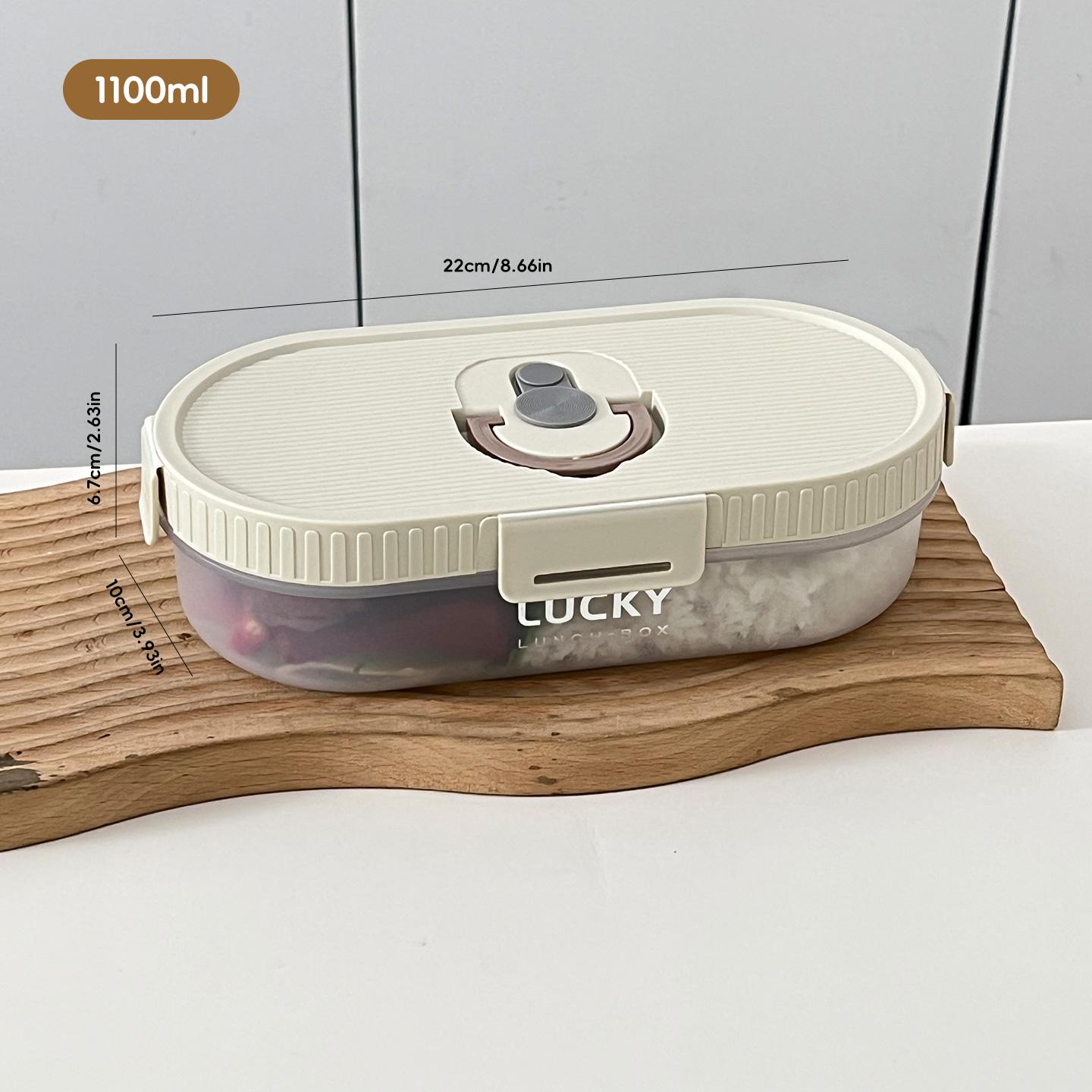 

Пластиковый ланч-бокс большой вместимости со складными столовыми приборами, портативный, герметичный, для детей, студентов, контейнер для еды, можно разогревать в микроволновой печи