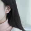 925 Sterling Silver Simple Inlaid Crystal Crown Stud Earrings Women Exquisite Small 14k Gold Plating Jewelry