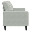 Vidaxl Sofa 2-Osobowa, Jasnoszara, 140 Cm, Tapicerowana Aksamitem
