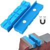 2pcs 4/5/6inch Vise Guard Strip Industrial Grade Magnetic Vise Jaws Aluminum Alloy Non Slip Rubber For Heavy-duty Clamping