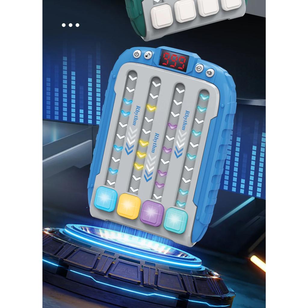 Musical Rhythm Electronic Board Game Kids Toys Lighting Music Quick Push Button Table Game Machine Montessori Pockets Travel Toy