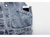 2022 Women's Slim Fit Lace-Up Denim Vest with Large Pockets - Summer Thin, Versatile, and Flattering.
