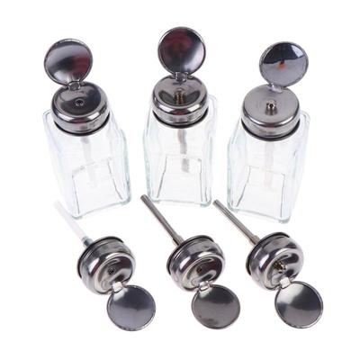 Nail Storage Refillable Glass Bottles Empty Liquid Press Pump Dispenser Nail Art Polish Remover Cleaner Makeup Manicure Tools