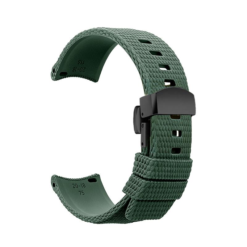 Quick-release elbow with curved fluororubber Watch strap for Tudor White Panda BLACK BAY Chronograph Monster Gold Eye M79360