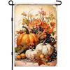 Fall Garden Flag Pumpkin Flower Fruit Autumn  Double Sided Seasonal Welcome Floral Maple Polyester Yard Sign Outside Outdoor House Decoration