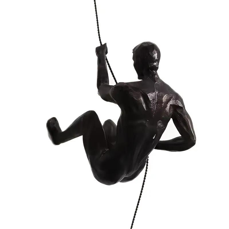 Retro Climbing Man Series Statue Wall Decoration Unique Touch Creative Climbing Statue Pendant Party Decoration