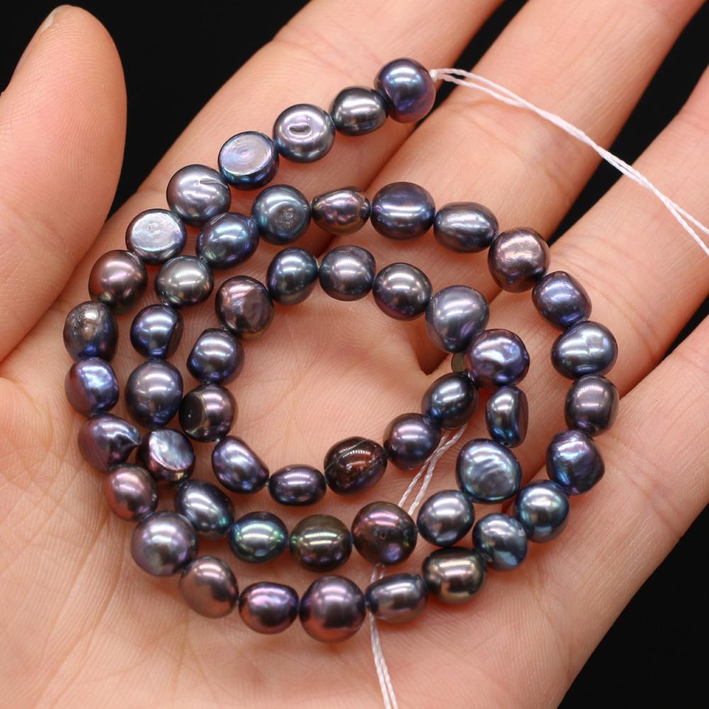 1String, Black Natural Nugget Pearls Beads, for DIY Necklaces Bracelets Accessories, Jewelry Making, Birthday, Wedding, Party Gifts 36cm