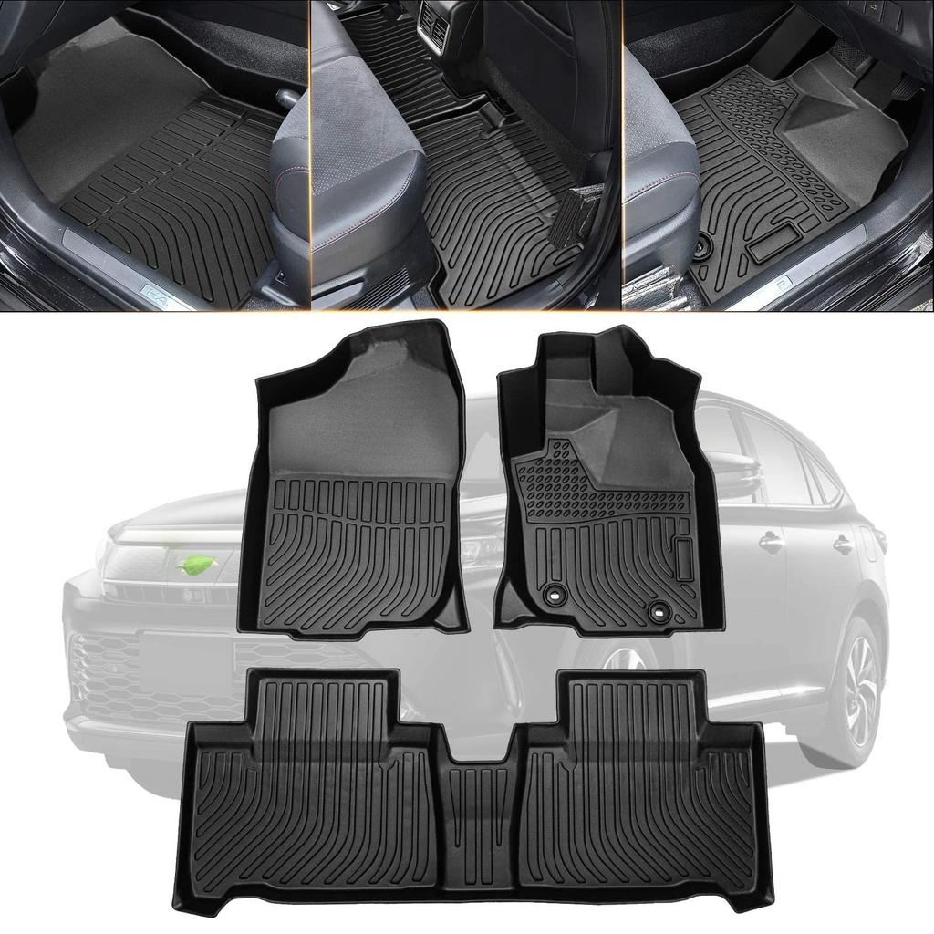 Virauto Toyota Harrier 60 Series 3D Floor 3D Floor Car Suitable for Toyota Harrier TPE Floor Stain Abrasion Custom Protective 3PCS Mats,