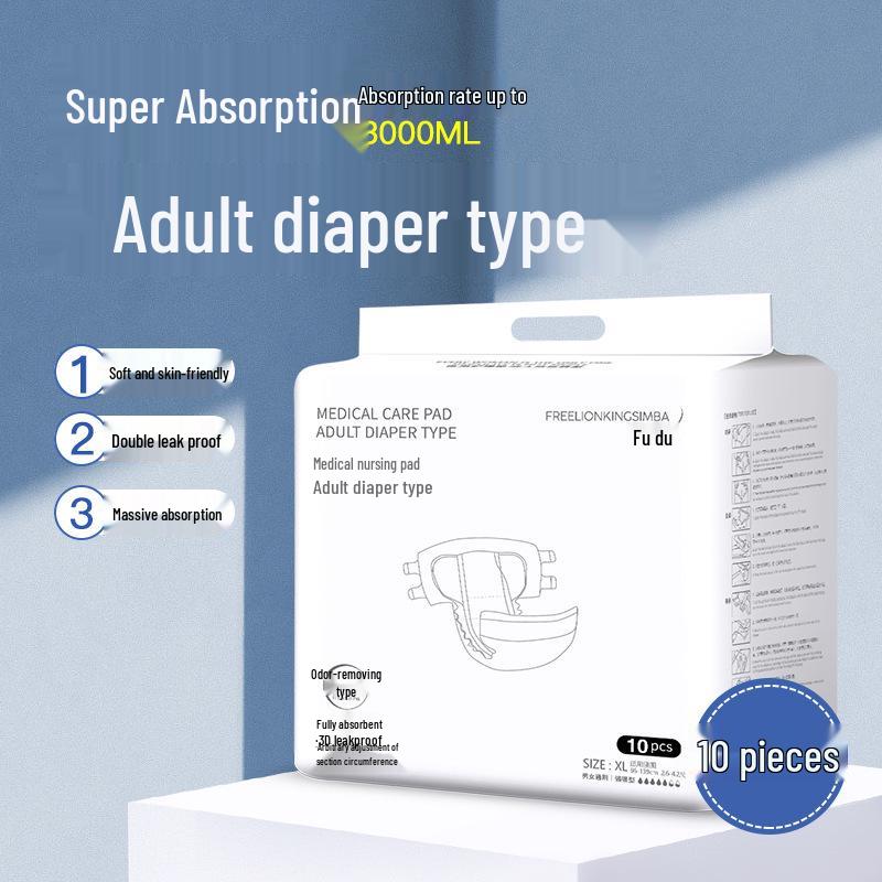 Kijiafu Extra Thick Adult Diapers - Large Size for Men and Women