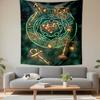 Magic Circle Runes Tapestry Wall Hanging, Mystic Symbols Art, Wall Decor for Bedroom Living Room Dorm