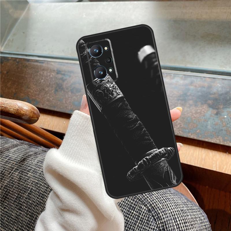 Japan Samurai Katana Case For Realme 15 Pro GT7 GT6 11 12 13 14 Pro Plus C55 C51 C53 C35 C33 C61 C65 C67 C71 C75