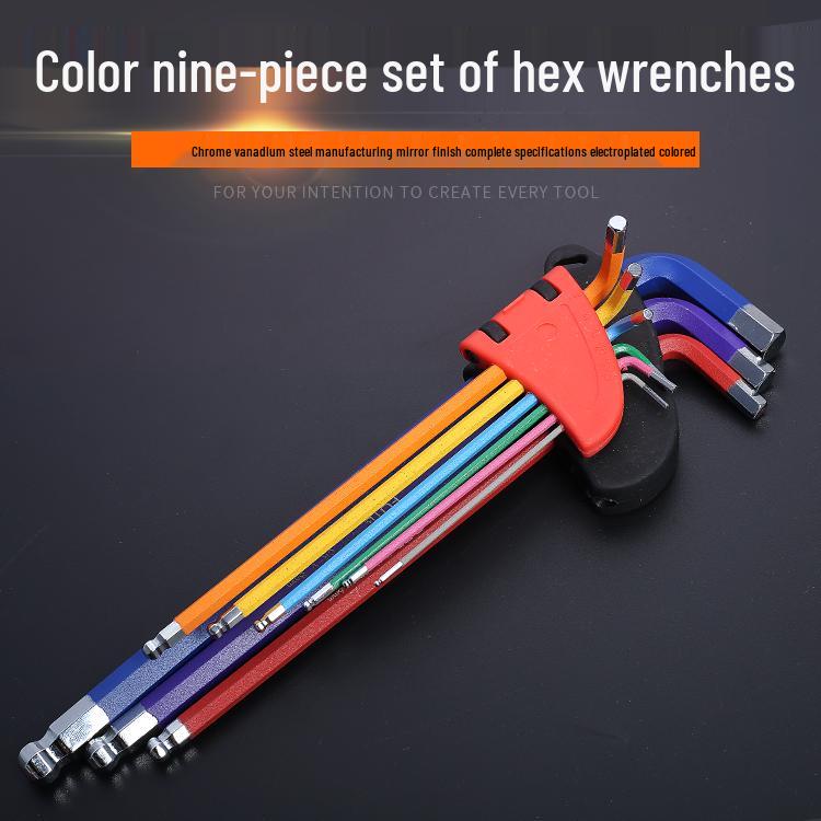 FortColor Hex Wrench & Screwdriver Set: 6-Point, Ball Head Combination Tool