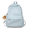 Schoolbag Japanese ins style campus solid color light leisure large capacity simple versatile schoolbag junior high school student backpack