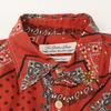 REMIRELIEF Red Bandana Pattern Long Sleeve Shirt Tops S RedUsed