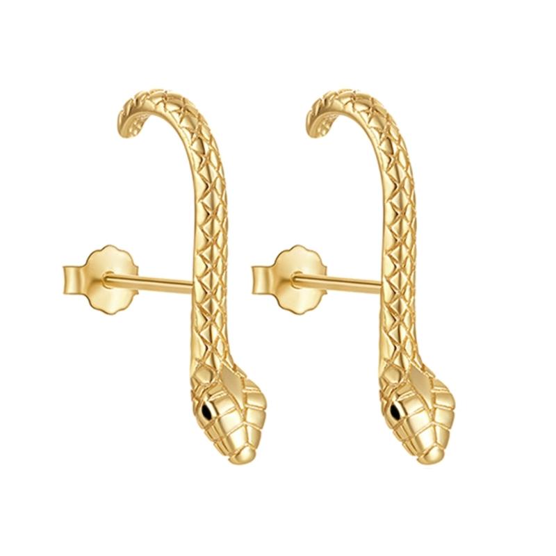 

Punk Snake Shaped Earrings for Women Personality Animal Studs Earrings Stylish Ear Clip Jewelry Accessories for Daily 1