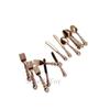 12Pcs/Set 1:12 Dollhouse Miniature Accessories Fork Knife Soup Spoon Tableware Simulation Kitchen Food Furniture Toys