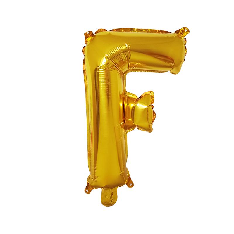 50pcs Letter Balloon Aluminum Foil 50 Cm Bright Gold Silver Aluminum Film Letter Balloon