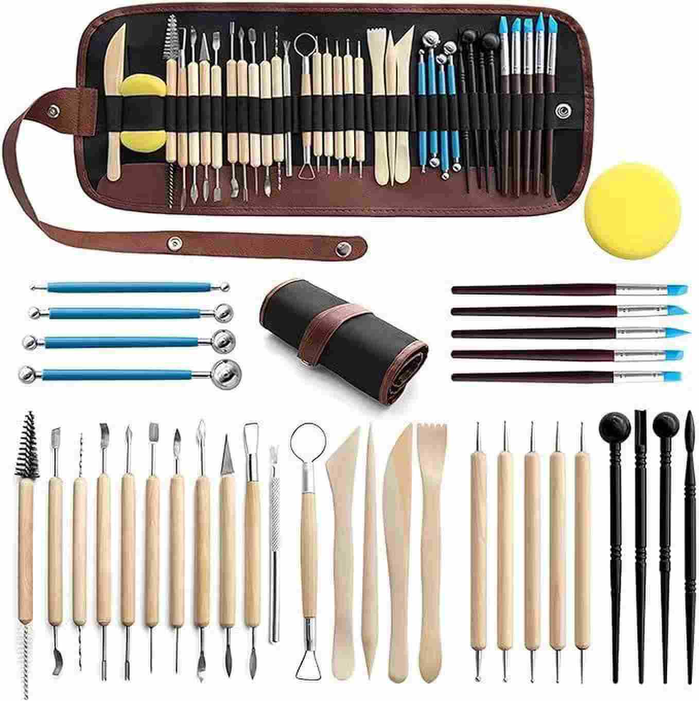 Multifunctional Clay Sculpting and Embossing Tool Set 36-piece Set