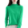 Women's Warm Wool Knitted Winter Sweater With Artificial Wool And High Collar