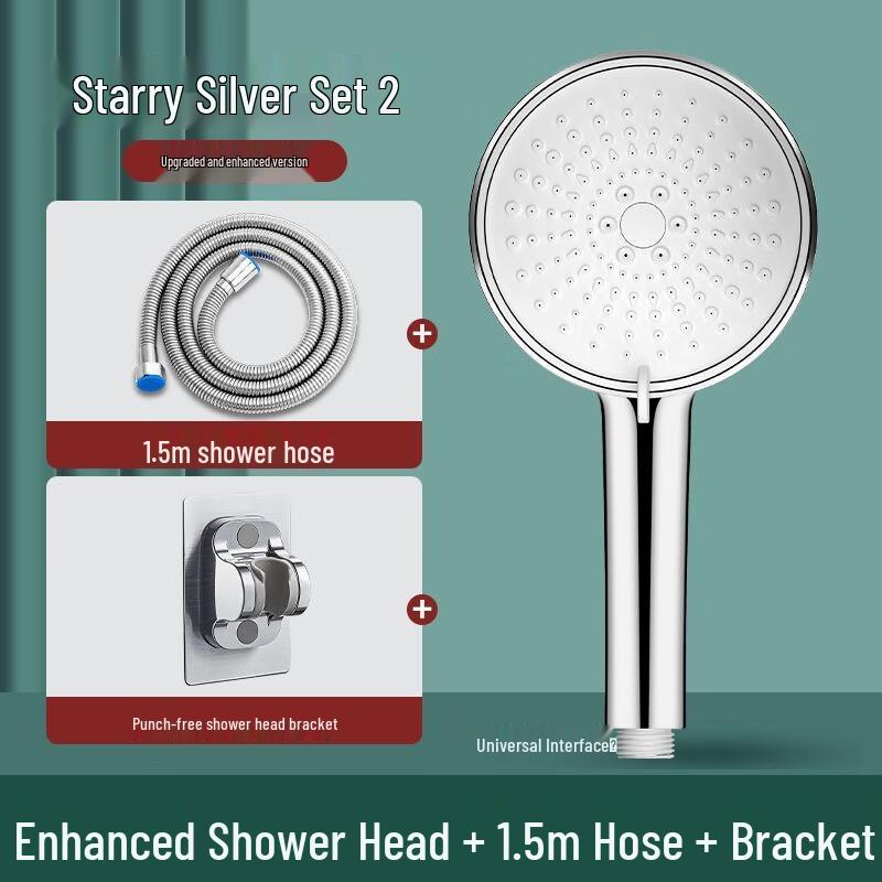 

TLXT Pressurized 5-Function Shower Head Set