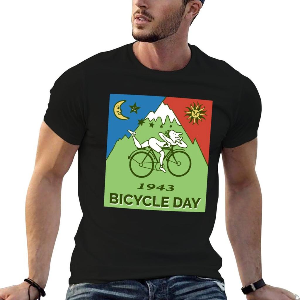 Bicycle Day T-Shirt cotton tshirt 100% t shirt man luxury t shirt man designer T-shirt