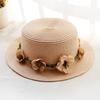 Summer Flower Hat With Wide Brim And Sunshade For Outdoor Beach Vacation