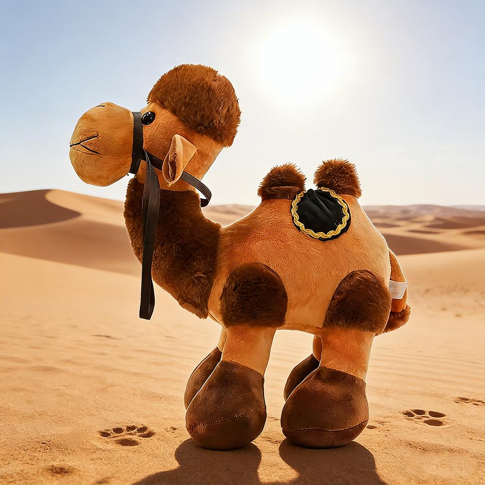 30Cm Plush Camel Stuffed Toy Double Hump Soft Travel Desert Companion Gift For Kids Children Play