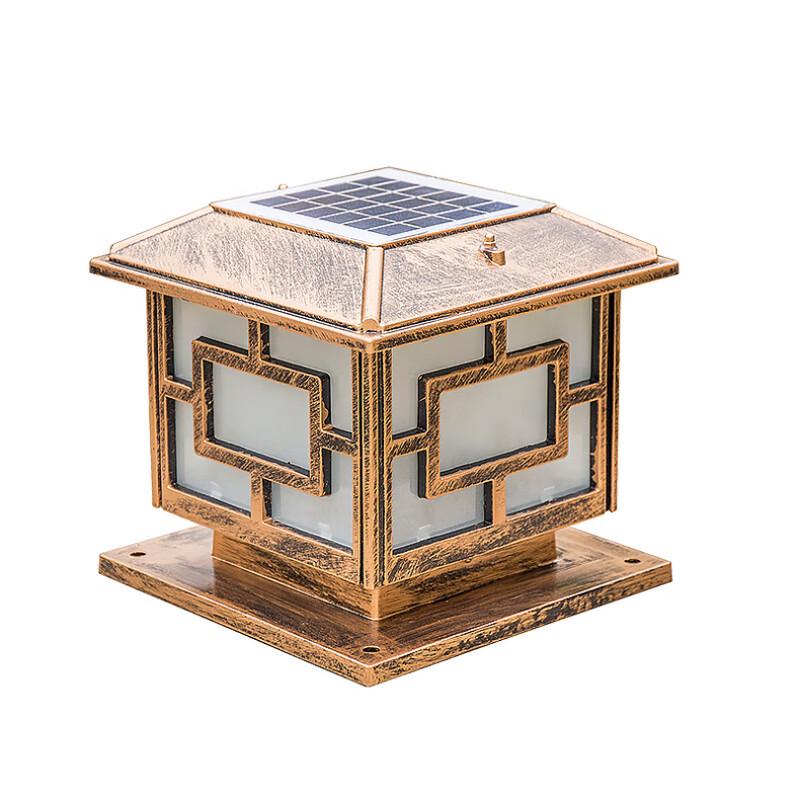 Li Shen Solar LED Chinese Courtyard Pillar Light