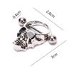 Skull Bars Nipple Ring Piercing Bar Stainless Steel Barbell Body Breast Jewelry