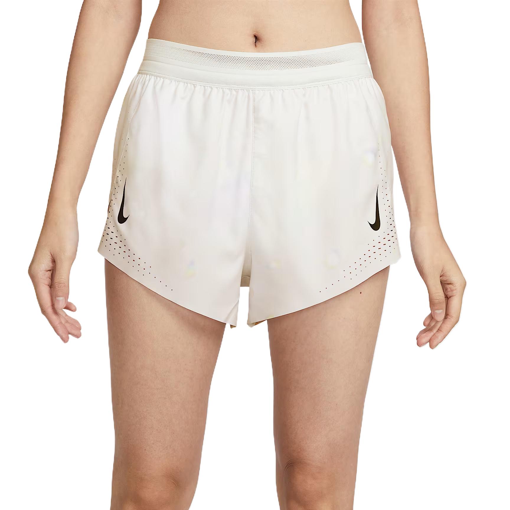 Nike Aeroswift Однотонные Быстросохнущие Дышащие С Принтом Средняя Посадка На Шнурке Влагоотводящие Шорты Для Бега Женские шорты IF1426-101 M