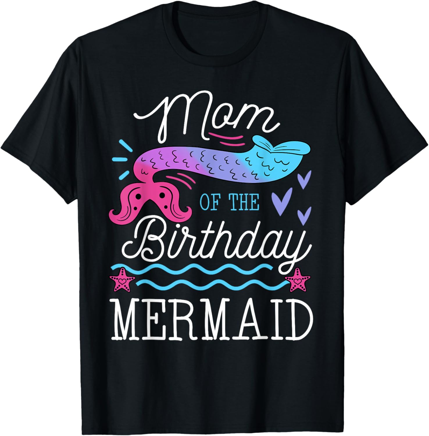 Mom Of The Birthday Mermaid Theme Family Bday Party T-Shirt S разноцветный