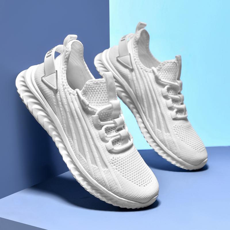 2022 White Men'S Sneakers Summer Newest High Quality Shoes For Men Mesh Breathable Tennis Masculino Zapatillas Hombre Dropshipping