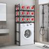 Multi-functional Floor-standing Large Capacity Storage Rack: Space-saving, Punch-free, Thickened Design for Household Laundry Rooms.