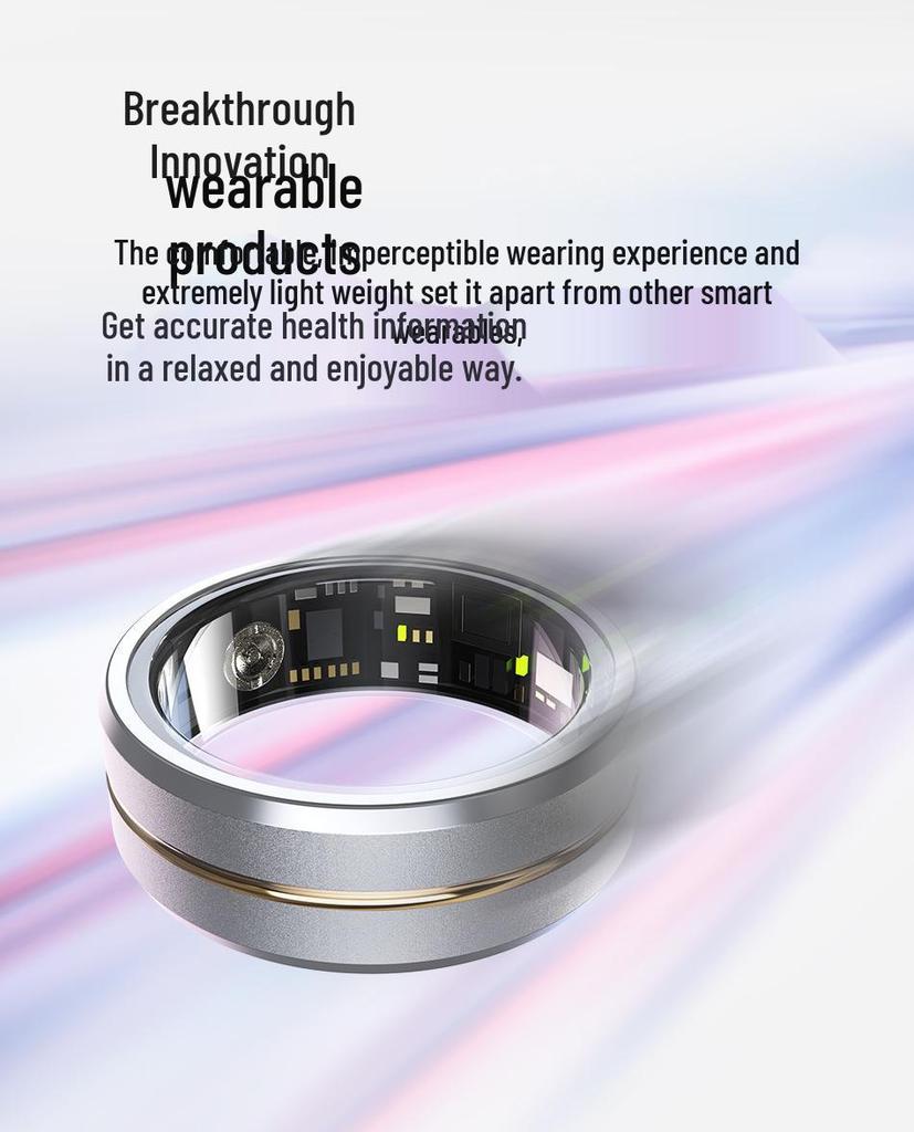 SR02 Smart Ring: Waterproof Pedometer with Bluetooth, Heart Rate & Blood Oxygen Monitor, Sleep Tracking.