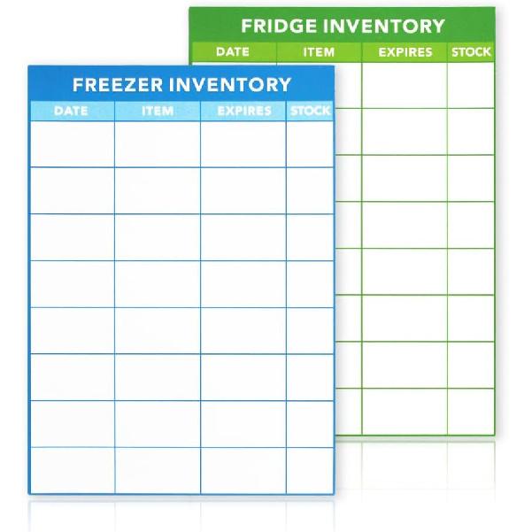 Dry Erase Freezer Inventory Chart,Magnetic Fridge Inventory Trackers,2 Pack Food Checklist,Dry Wipe Inventory List for Freezer,Fridge and Pantry